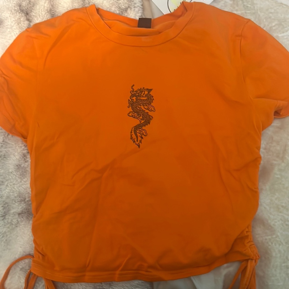 Orange dragon shirt